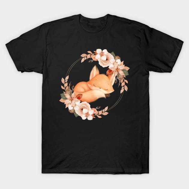 Floral Fox T-Shirt by NICHE&NICHE